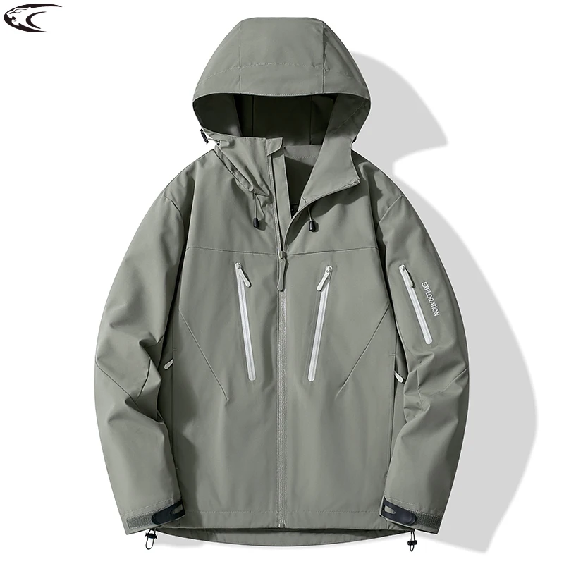 LNGXO Men's Women's Waterproof Windbreaker Outdoor Sport Windproof Rain Coat Unisex Hiking Camping Climbing Trekking Jacket