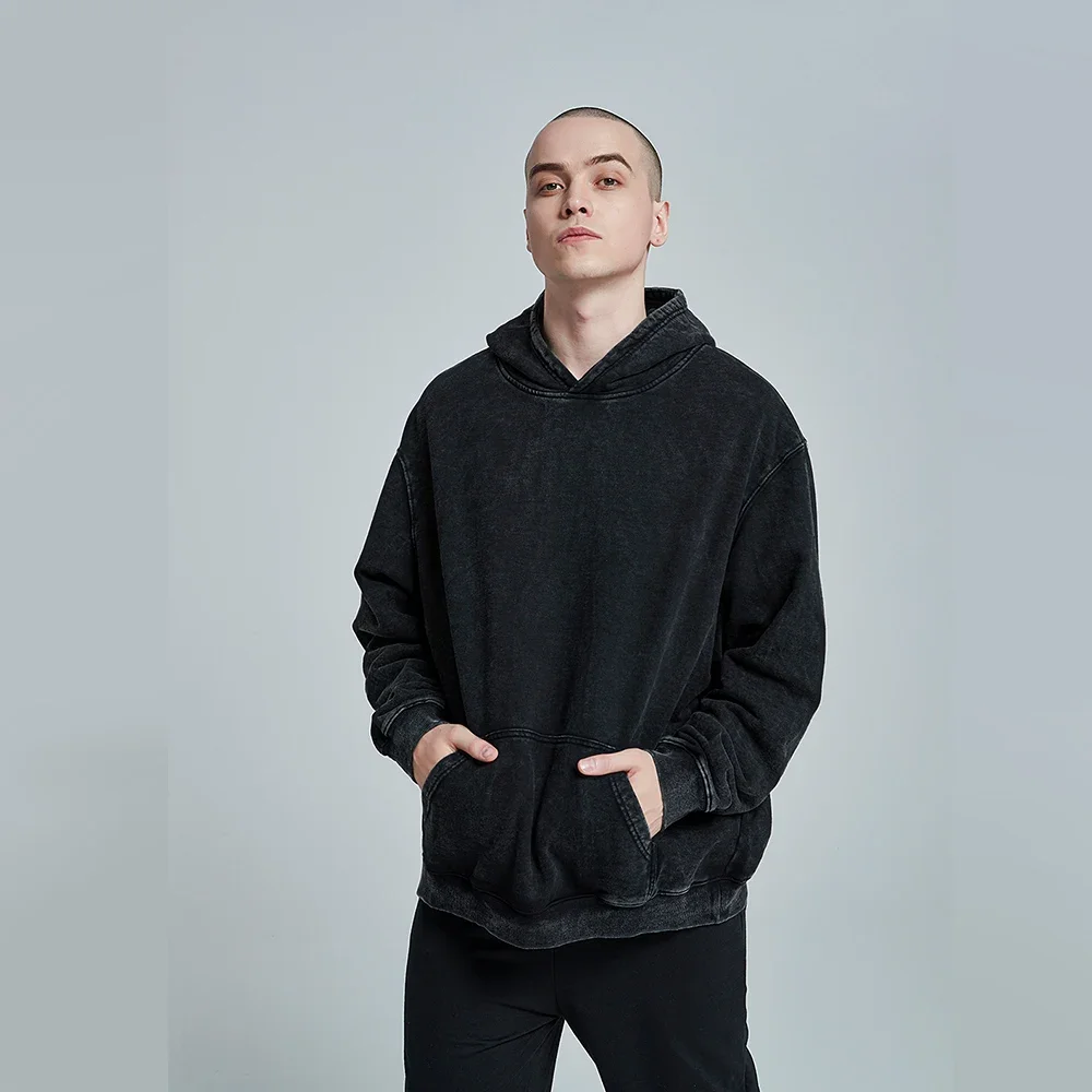 Vintage Washed Hoodies Men Women Cotton Retro Long Sleeve Harajuku Sweatshirts Fashion Loose Pullover Y2k Hip Hop Streetwear - Image 3