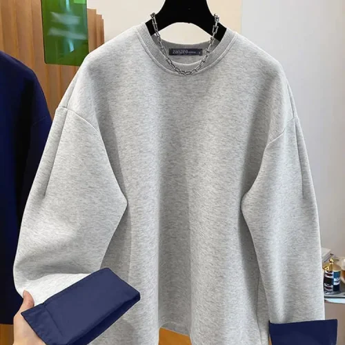 ZANZEA Women Pullovers Sweatshirts 2025 Autumn Jumpers Patchwork Winter Tops Fashion Long Sleeve Blusas Sweatshirt Clothing