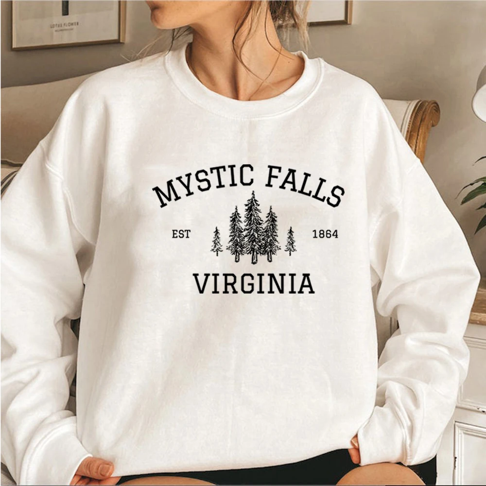 Mystic Falls Virginia Sweatshirt Vampire Fan Sweater Salvatore Brothers Hoodie Unisex Long Sleeve Sweatshirts Casual Pullovers - Image 5