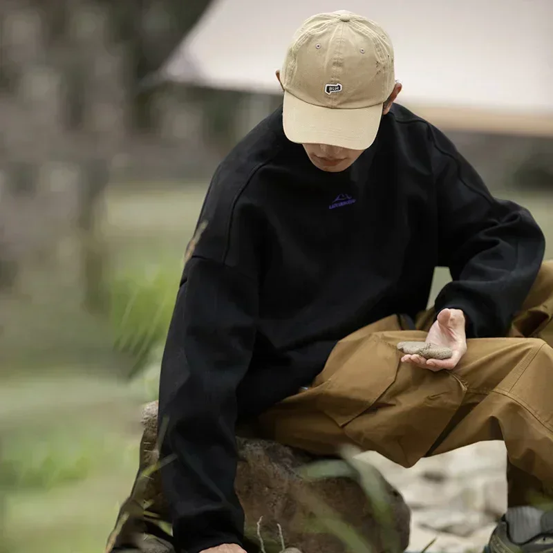 TFETTERS Chamois Leather Sweatshirt for Men Fleece 2025 Autumn Winter Warm O Neck Couples Pullover Outdoors Fashion Male Clothes - Image 3