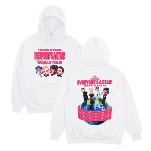 5 Seconds of Summer World Tour 2026 Hoodies 5SOS EVERYONE'S A STAR! Sweatshirt Men/women Harajuku Winter Clothes Pullover Loose
