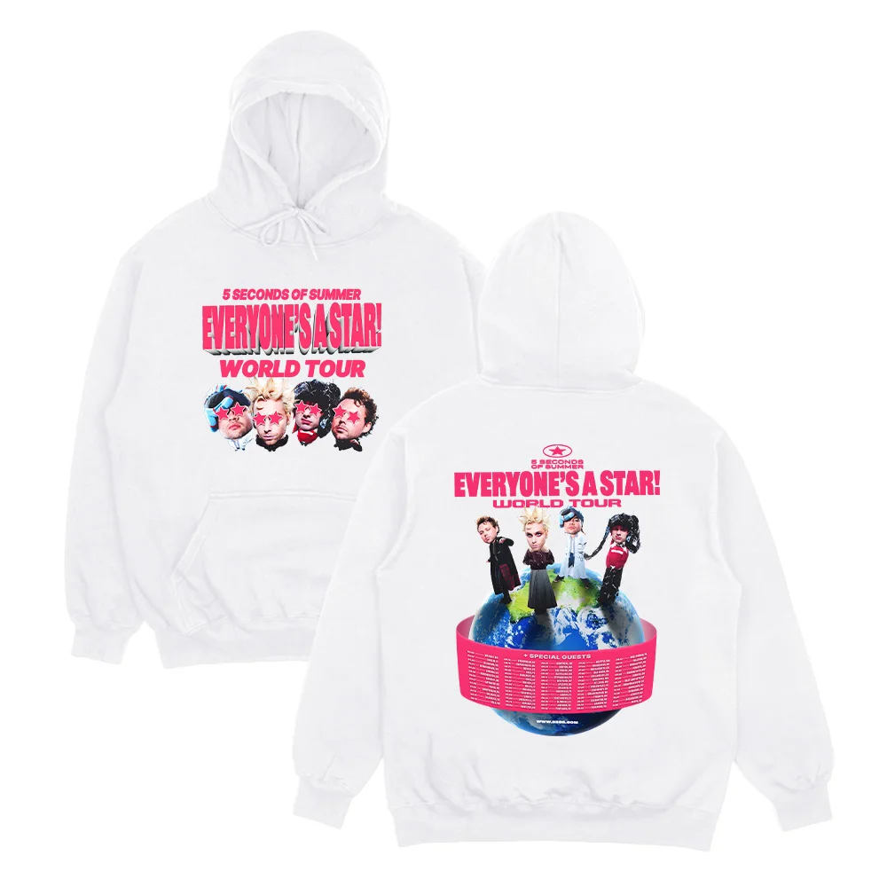 5 Seconds of Summer World Tour 2026 Hoodies 5SOS EVERYONE'S A STAR! Sweatshirt Men/women Harajuku Winter Clothes Pullover Loose