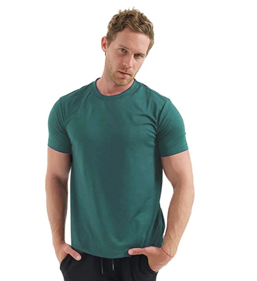 100% Superfine Merino Wool T Shirt Mens Base Layer Shirt Merino Wool Wicking Breathable Quick Dry Anti-Odor +Merino Wool Socks - Image 4