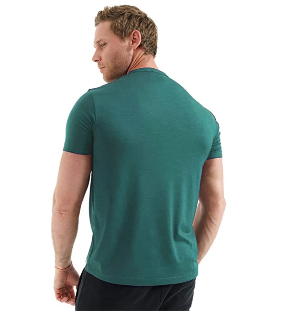 100% Superfine Merino Wool T Shirt Mens Base Layer Shirt Merino Wool Wicking Breathable Quick Dry Anti-Odor +Merino Wool Socks - Image 5