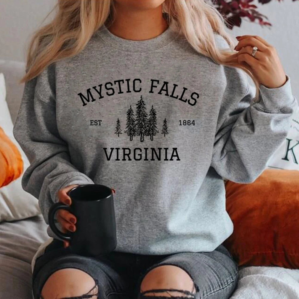 Mystic Falls Virginia Sweatshirt Vampire Fan Sweater Salvatore Brothers Hoodie Unisex Long Sleeve Sweatshirts Casual Pullovers - Image 4