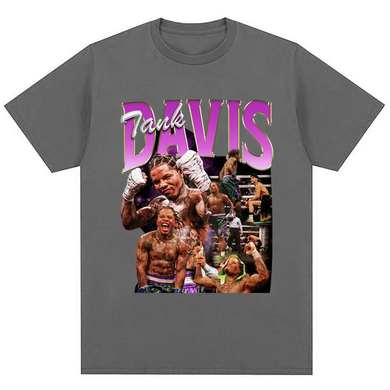 Tank Gervonta Davis Retro Tshirt Harajuku Fashion Sport Boxing Short Sleeve Cozy Cotton Oversized T-Shirts Streetwear Fans Gifts - Image 3