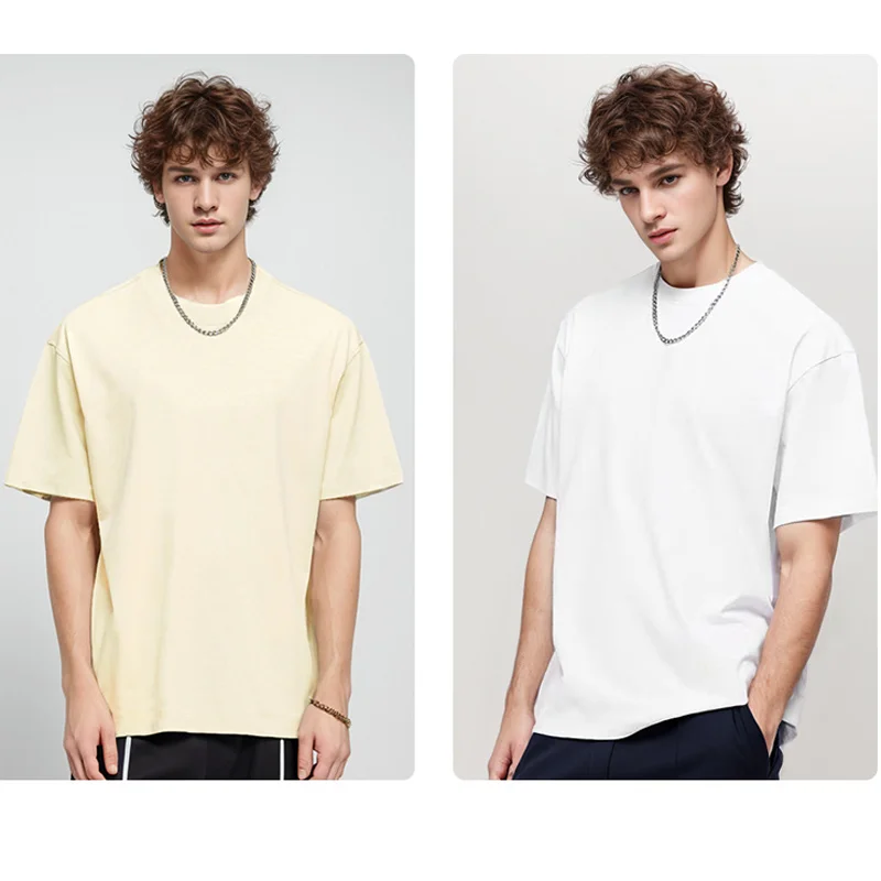 100% Cotton Plus Size 6XL Custom Image T Shirts 2025 Summer Casual Short Sleeve Male And Female Couple T-Shirt Top - Image 3